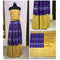 Pochampally Ikkat Dark Blue Lehenga With Gold Border