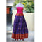 Pochampally Ikkat Dark Blue Lehengapink Border