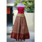 Pochampally Ikkat Cream Lehenga With Pink Border