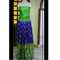 Pochampally Ikkat Dark Blue Lehenga With Parrot Green Border