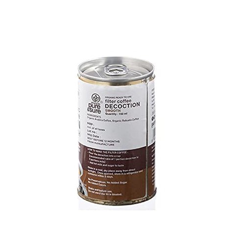 Pure & Sure Organic Filter Coffee Decoction - Smooth
