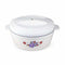 Roti Plus Plastic Casserole with Lid - White & Grey Color Combination