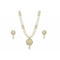 White Pearls Double Sting Necklace Set