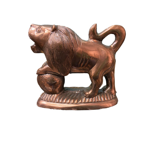 Antique Bronze Lion Statue