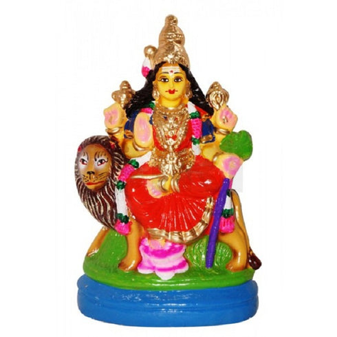 Simhavahini Durga 11 Inch Clay 1380g