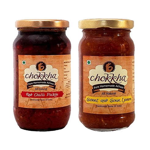 Chokkha Red Chilli and Sweet and Sour Lemon Pickle