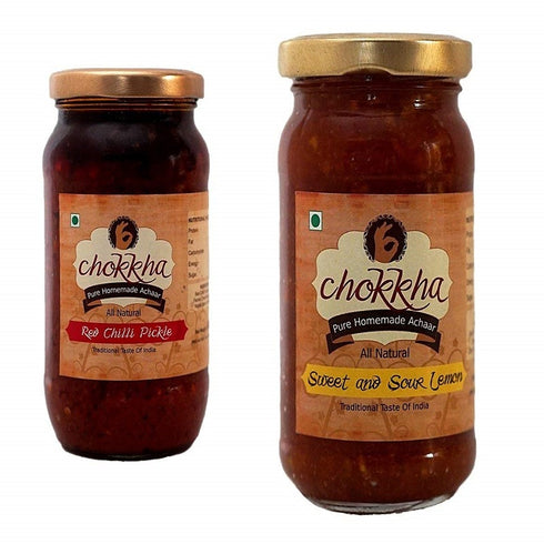 Chokkha Red Chilli and Sweet and Sour Lemon Pickle