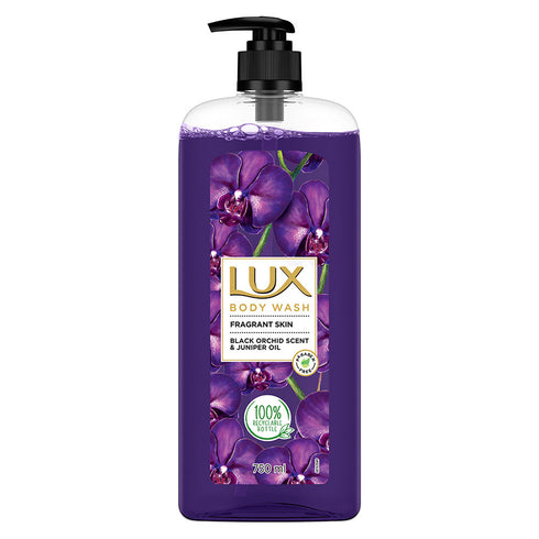 Lux Body Wash XL Pump With Fragrant Skin Black Orchid Scent and Juniper Oil 750ml