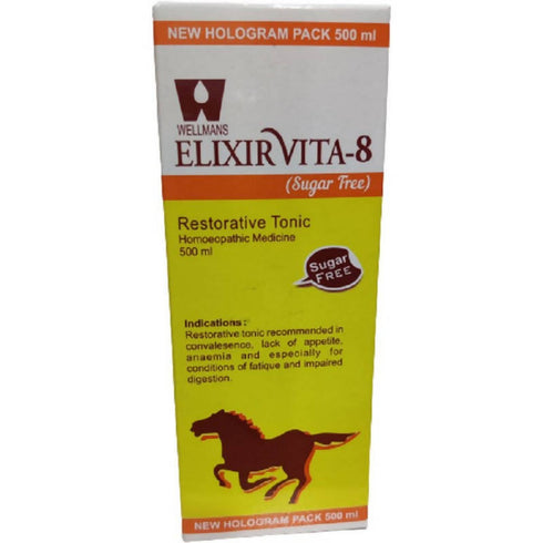 Dr. Wellmans Homeopathy Elixirvita-8 |Sugar Free Restorative Tonic