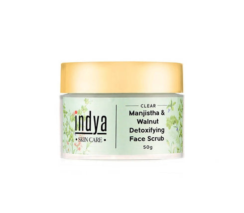 Indya Manjistha Walnut Detoxifying Face Scrub
