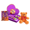 Cadbury Valentines Personalised Heart Gift Box with Teddy