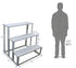 3 Steps Golu Stand 3 feet Width of MS Steel Metal
