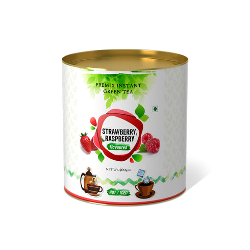 The Tea Planet Strawberry & Rasberry Flavoured Instant Green Tea