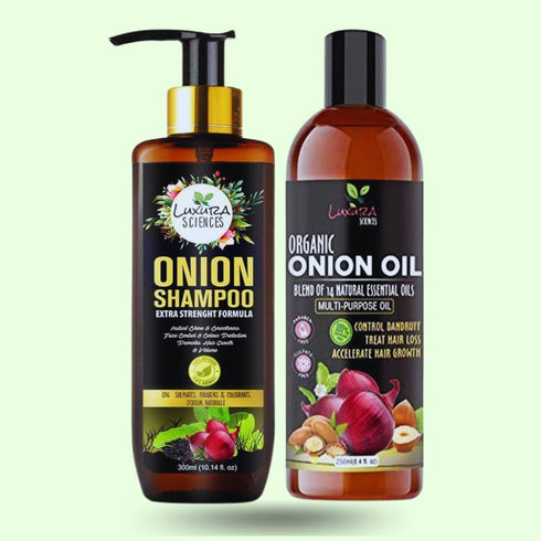 Luxura Sciences Onion Hair Oil for hair growth & Onion Shampoo