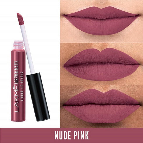 Lakme Forever Matte Liquid Lip Colour | Nude Pink 5.6 ml