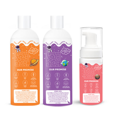 Tiny Mighty Kids Hair And Body Care Pack 2 Body Foam + Hair Shampoo + Body Wash