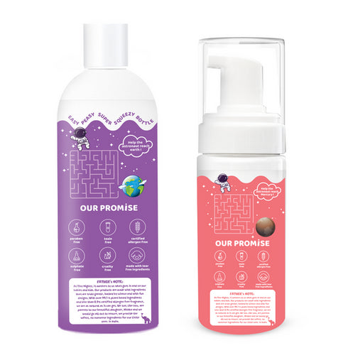 Tiny Mighty Kids Bathing Pack 2 (Body Foam + Hair Shampoo)
