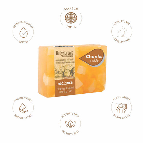 Bodyherbals Orange and Neroli Bathing Bar 100g