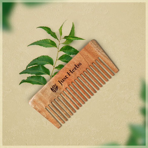 Just Herbs Handmade Wide-Tooth Neem Comb 35g