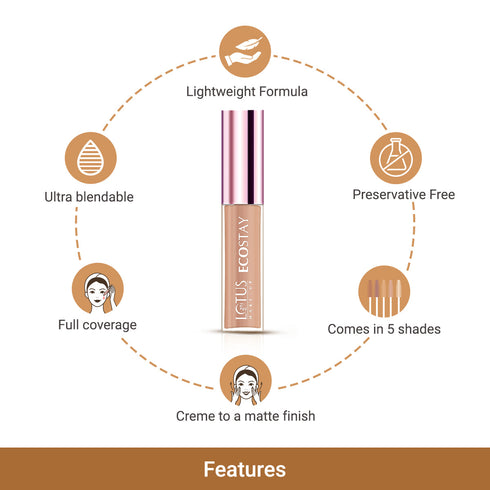 Lotus Herbals Ecostay Insta Hide Creme Concealer Nude Beige