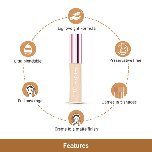 Lotus Ecostay Insta Hide Creme Concealer Rich Shell