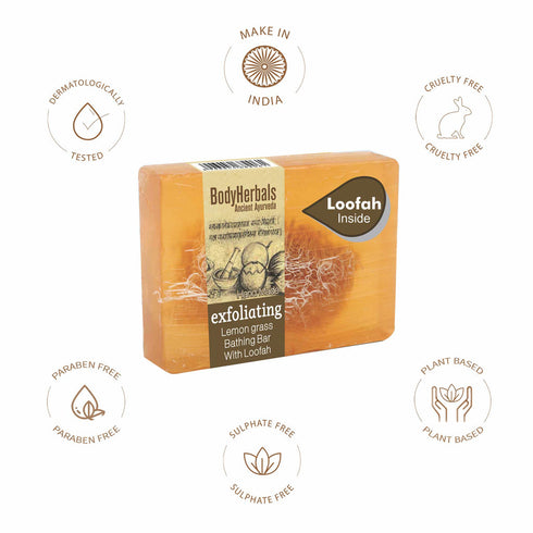 Bodyherbals Exfoliating Lemongrass Bathing Bar 100g