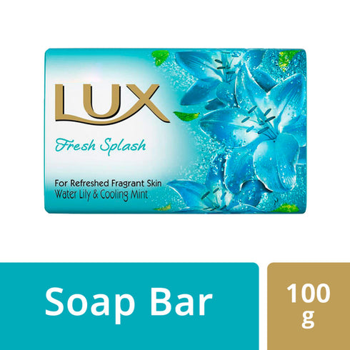 Lux Fresh Splash Water Lily and Cooling Mint Soap Bar (Pack Of 2) 100g each