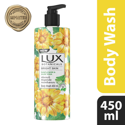 Lux Bright Skin Sunflower and Aloe Vera Body Wash 450ml
