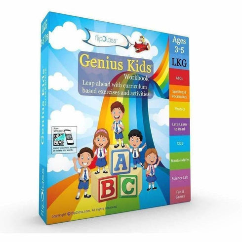 Genius Kids Worksheets for Lkg | Set of 8 Workbooks for LKG, KG|1