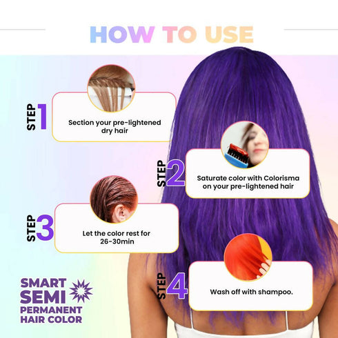 Anveya Semi Permanent Hair Color | Tokyo Purple