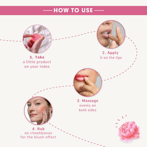 Korus Essential Rose Lip And Cheek Tint Balm