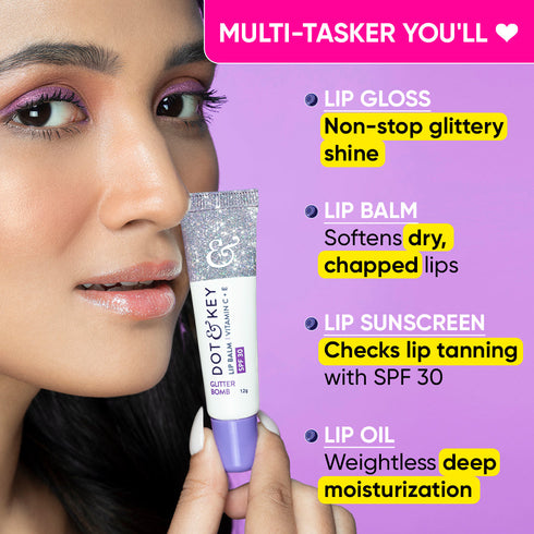 Dot and key Vitamin C+E Spf 30 Glitter Lip Balm