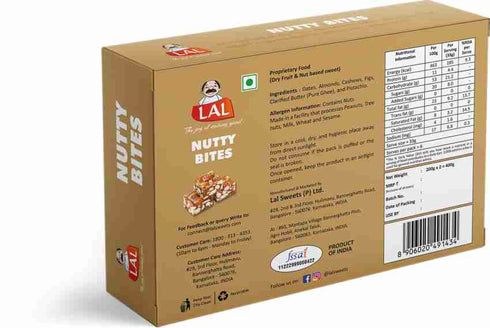 Lal Sweets Sugarless Nutty Bites 400g