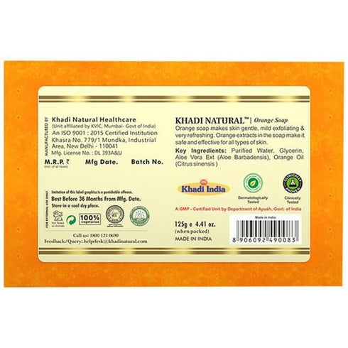 Khadi Natural Herbal Orange Soap 250g