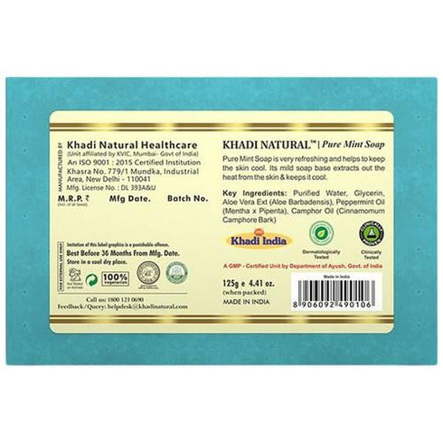 Khadi Natural Herbal Pure Mint Soap 250g