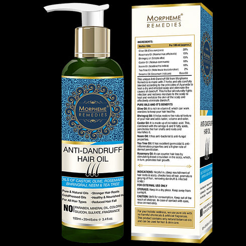 Morpheme Anti-Dandruff Hair Oil bottle of 120 ml