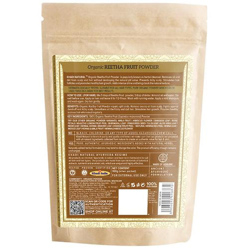 Khadi Natural Organic Reetha Fruit Powder 100g