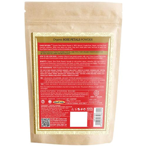 Khadi Natural Organic Rose Petals Powder 100g