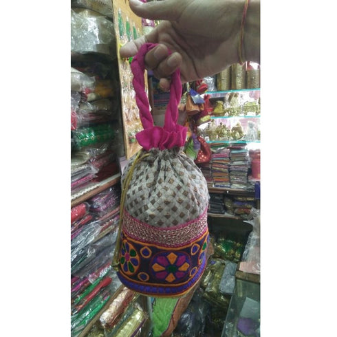 Fancy Potli With Embroidery Work Pack Of 12 - 1000gms