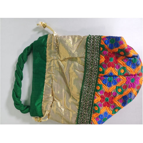 Green And Red Color Potli Bag (Pack of 10) - 1200gms