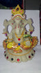 Clay Decorated Ganesh Idol - 500gms