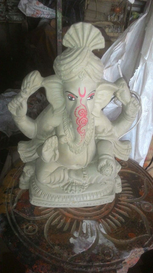 Clay Sitting Ganesh - 970gms