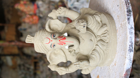 Eco-friendly Clay Ganesh Idol - 900gms
