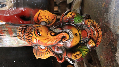 Decorated Ganesha Wall Hanging - 1300gms