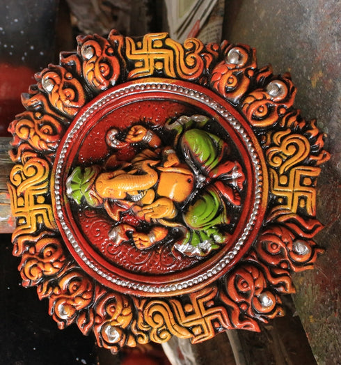 Om Swasthik Ganesha Wall Hanging - 1600gms