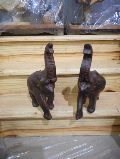 Rosewood Elephant Pair