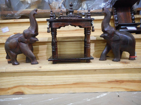 Rosewood Mandap With Gajaraju Pair