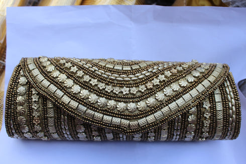 Designer Golden Color Ladies Purse - 300gms