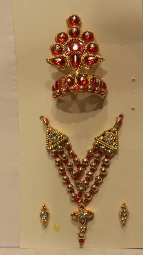 Goddess Red Alankar Set