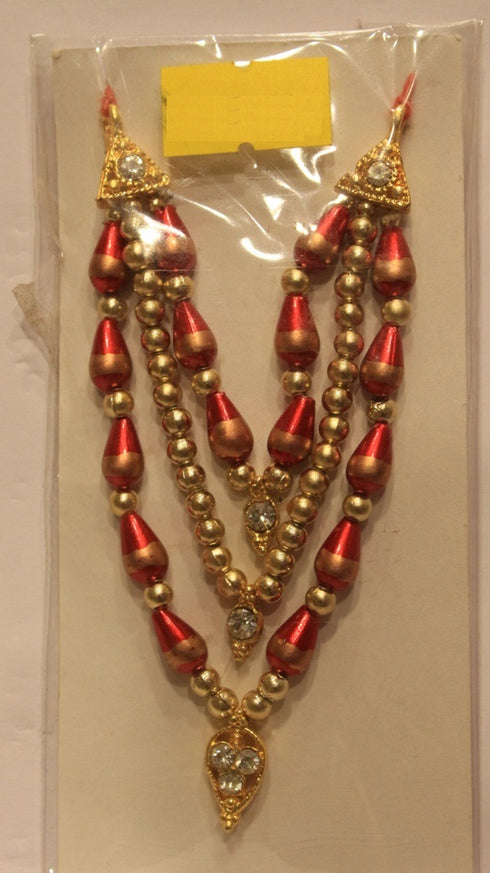 Goddess Red Three Step Beads Chain Small
